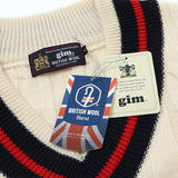 gim 5G英国羊毛チルデンニット【Made in Japan】