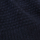 7Gポップコーン袖アラン柄クルーニット