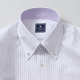 ストライプボタンダウン衿裏別布シャツ【Made in Japan】