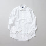 織りストライプセミワイドシャツ【Made in Japan】