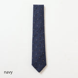 ソリッドジャガード×小紋ネクタイ【Made in Italy】