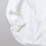 100双織ストライプセミワイドシャツ【Made in Japan】