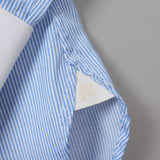 100双織ストライプセミワイドクレリックシャツ【Made in Japan】