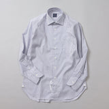 カラー織りストライプセミワイドシャツ【Made in Japan】