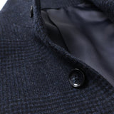 尾州ツィードチェックスタンドカラーコート【Made in Japan】