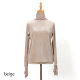 カットベロアタートルネック