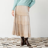 カットベロアティアードスカート