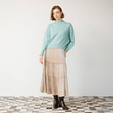 スパンコールラメハイネックニット