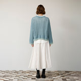 ベロアメッシュ×シャギーニット