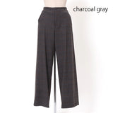 グレンチェック起毛ワイドパンツ