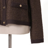 ドラロンリング鹿の子金ボタンカーディガン