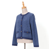 ドラロンリング鹿の子金ボタンカーディガン