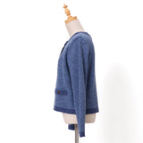 ドラロンリング鹿の子金ボタンカーディガン