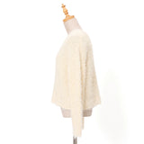 Vネックシャギーニット