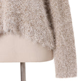 Vネックシャギーニット