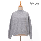 スパンコールラメハイネックニット