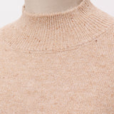 スパンコールラメハイネックニット