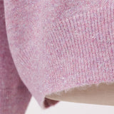 スパンコールラメハイネックニット