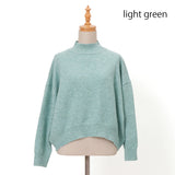 スパンコールラメハイネックニット