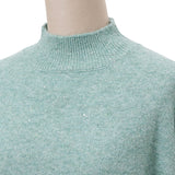 スパンコールラメハイネックニット