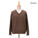 オリジナルタムレース付Vニット