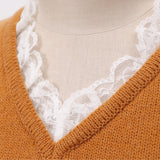 オリジナルタムレース付Vニット