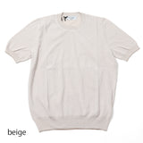 GRAN SASSO 半袖ジャガードクルーネックニット【Made in Italy】