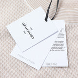 GRAN SASSO 半袖ジャガードクルーネックニット【Made in Italy】