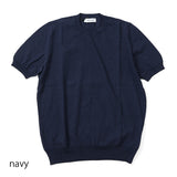 GRAN SASSO 半袖ジャガードクルーネックニット【Made in Italy】