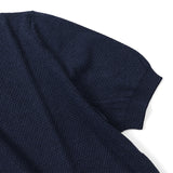 GRAN SASSO 半袖ジャガードクルーネックニット【Made in Italy】