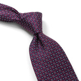 【FRANCO BASSI】マイクロフラワー小紋ネクタイ【Made in Italy】