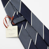 【Holliday&Brown】ジャガードストライプネクタイ【Made in Italy】