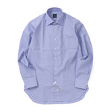 100双ストライプセミワイドシャツ【Made in Japan】