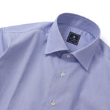 100双ストライプセミワイドシャツ【Made in Japan】