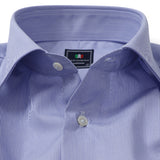 100双ストライプセミワイドシャツ【Made in Japan】