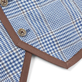 レダグレンチェックパイピングベスト【Made in Japan】