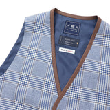レダグレンチェックパイピングベスト【Made in Japan】