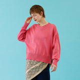 10G成型Vネックニット