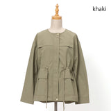 タフタノーカラードロストジャケット