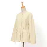 タフタノーカラードロストジャケット