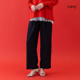 ドット柄ゴムギャザーパンツ