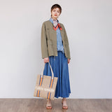 タフタノーカラードロストジャケット