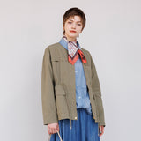 タフタノーカラードロストジャケット