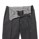 ピン無地SUPER100’sパンツ(ノータック)【Made in Japan】