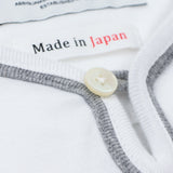フロントループボタン付きTシャツ【Made in Japan】