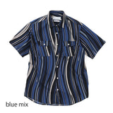 総柄プリントワークシャツ【Made in Japan】