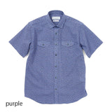 総柄プリントワークシャツ【Made in Japan】