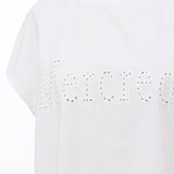カットワーク刺繍ロゴTシャツ