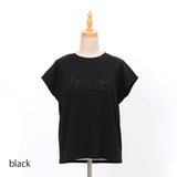 カットワーク刺繍ロゴTシャツ