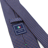 マイクロブロック小紋ネクタイ【Made in Italy】
